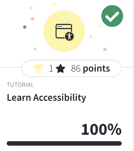 Image showing I have completed the Accessibility course