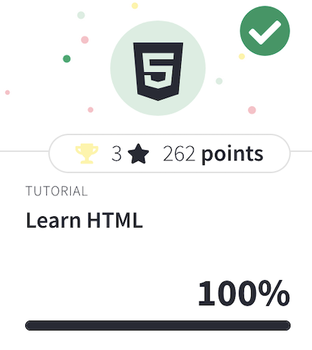 Image showing I have completed the HTML course