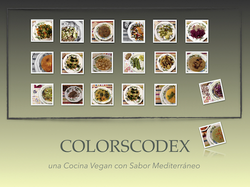 Galería de fotos con diferentes recetas para mostrar el color y la gran variedad de platos dentro la cocina mediterránea basados, exclusivamente, en ingredientes vegetales.