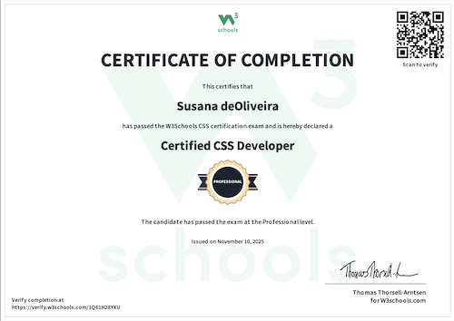 Certified CSS Developer