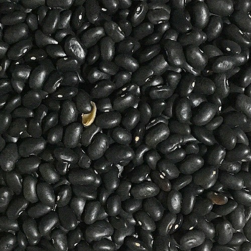 Black beans, raw ingredients