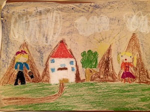 House design made by a little girl