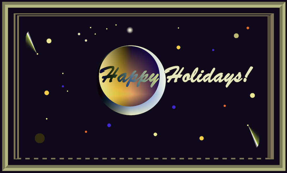 Greeting card for the December holidays