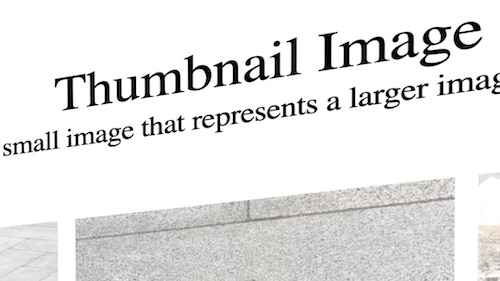 Screenshot of thumbnail-image page