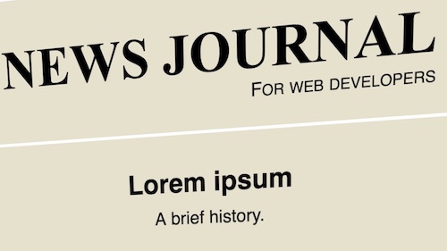 News journal headliner